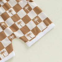 Checkered Palms Sleeveless Set - The Ollie Bee