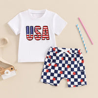 Checkered Stars USA Set - The Ollie Bee