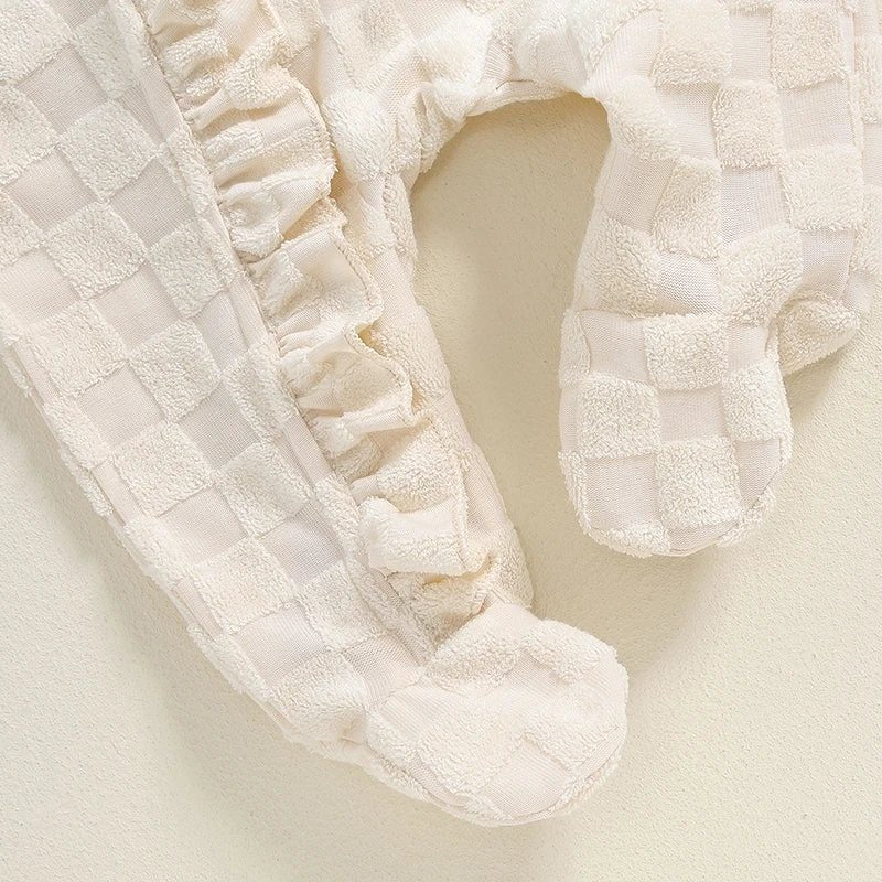Checkered Terry Cloth Footie Set - The Ollie Bee