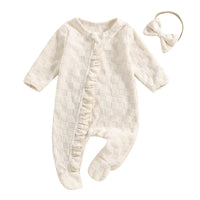 Checkered Terry Cloth Footie Set - The Ollie Bee