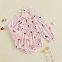 Cherry Picking Bubble Romper - The Ollie Bee