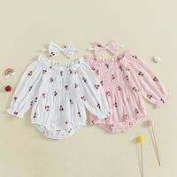 Cherry Picking Bubble Romper - The Ollie Bee