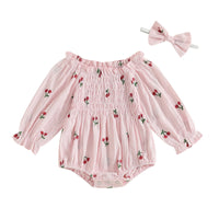 Cherry Picking Bubble Romper - The Ollie Bee