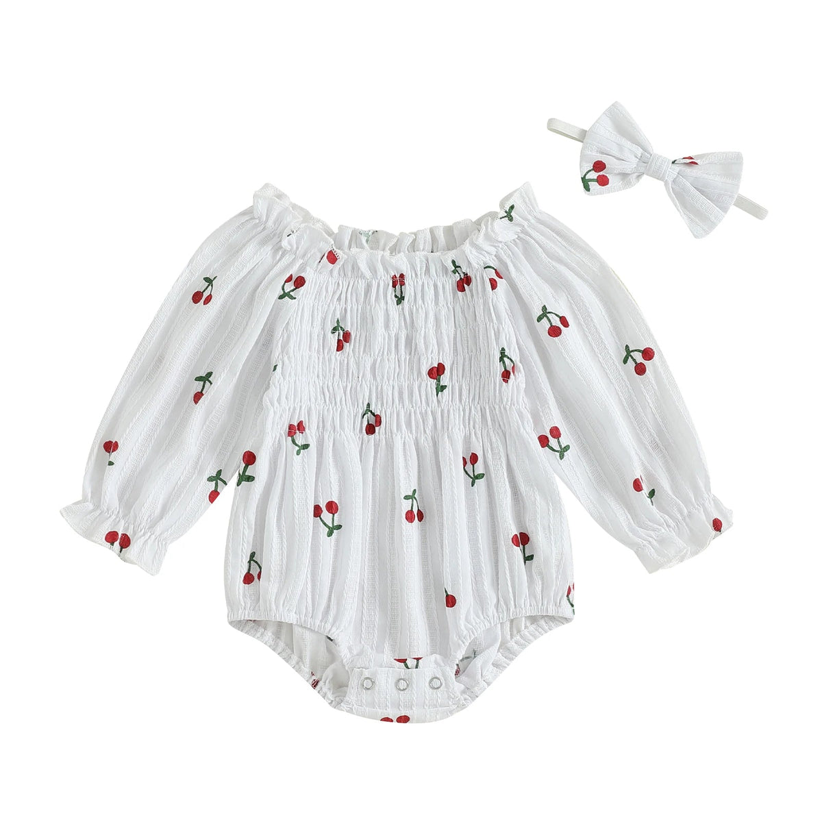 Cherry Picking Bubble Romper - The Ollie Bee