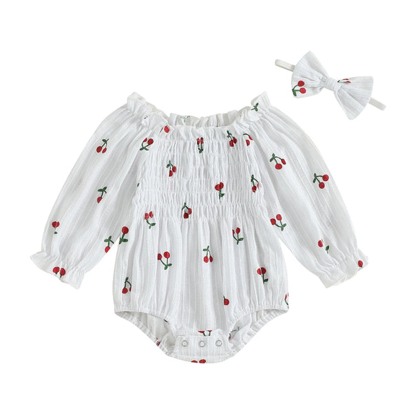 Cherry Picking Bubble Romper - The Ollie Bee