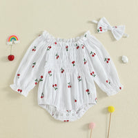 Cherry Picking Bubble Romper - The Ollie Bee