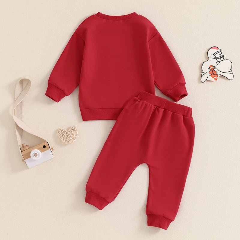 Red sweatsuit set sales