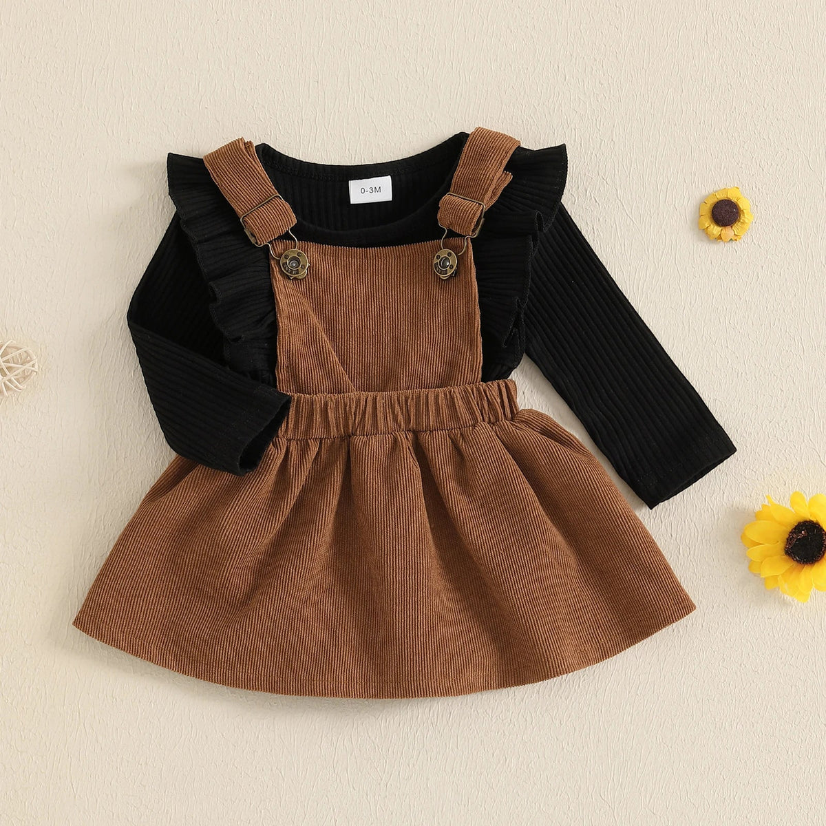 Corduroy Overalls Set - The Ollie Bee