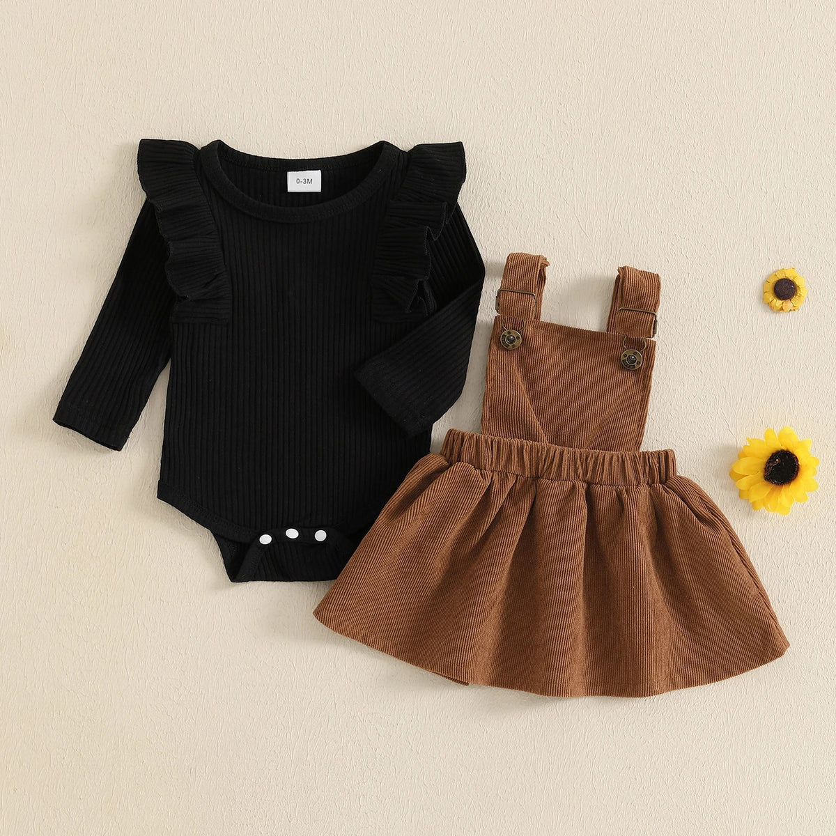 Corduroy Overalls Set - The Ollie Bee