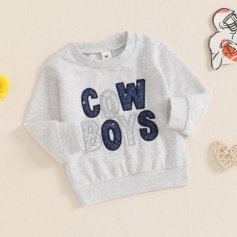 Cowboys Sequin Crewneck - The Ollie Bee