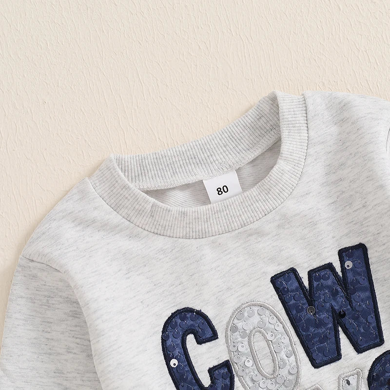 Cowboys Sequin Crewneck - The Ollie Bee