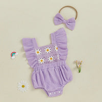 Crochet Daisy Romper - The Ollie Bee