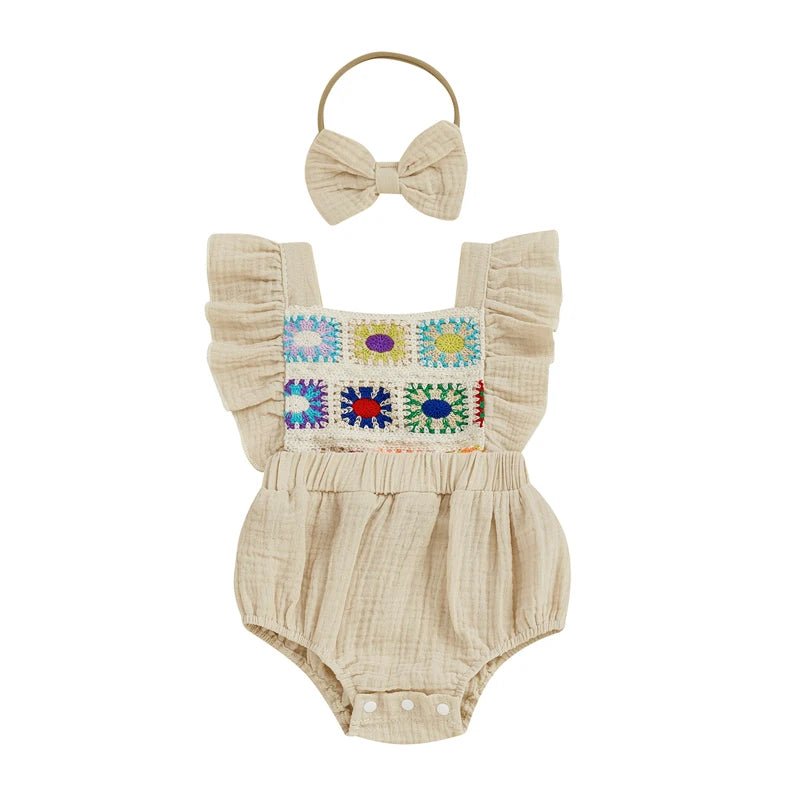 Crochet Daisy Romper - The Ollie Bee