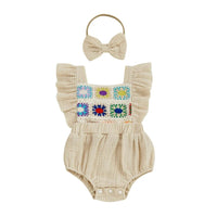 Crochet Daisy Romper - The Ollie Bee
