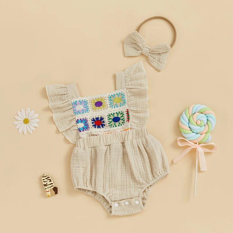 Crochet Daisy Romper - The Ollie Bee