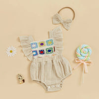 Crochet Daisy Romper - The Ollie Bee