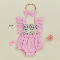 Crochet Daisy Romper - The Ollie Bee