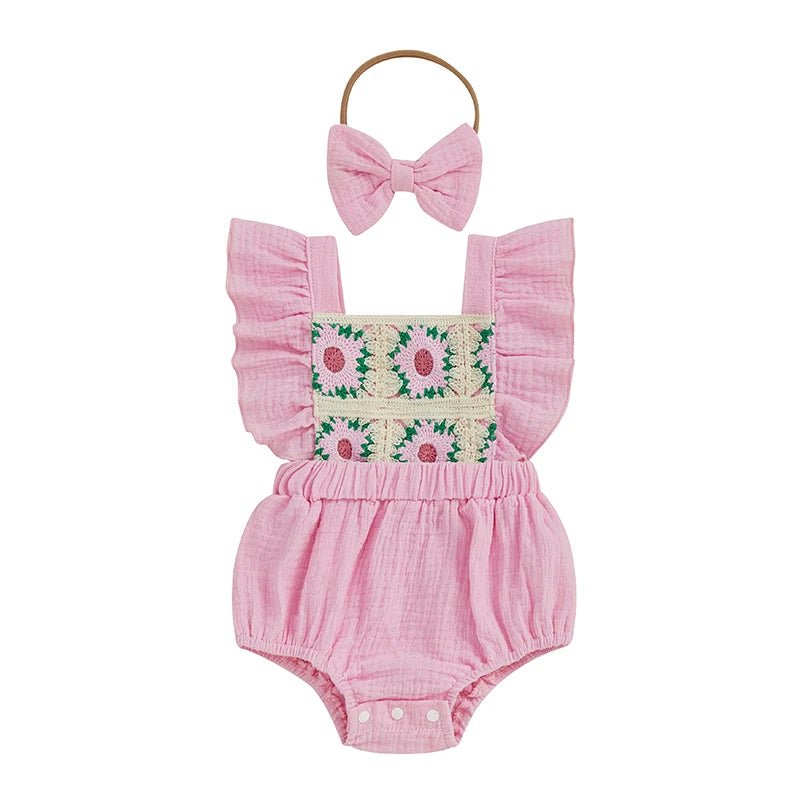 Crochet Daisy Romper - The Ollie Bee