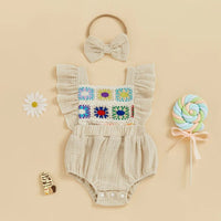 Crochet Daisy Romper - The Ollie Bee