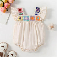 Crochet Strap Flutter Romper - The Ollie Bee