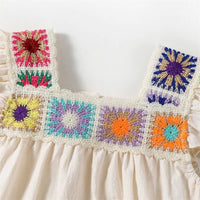 Crochet Strap Flutter Romper - The Ollie Bee