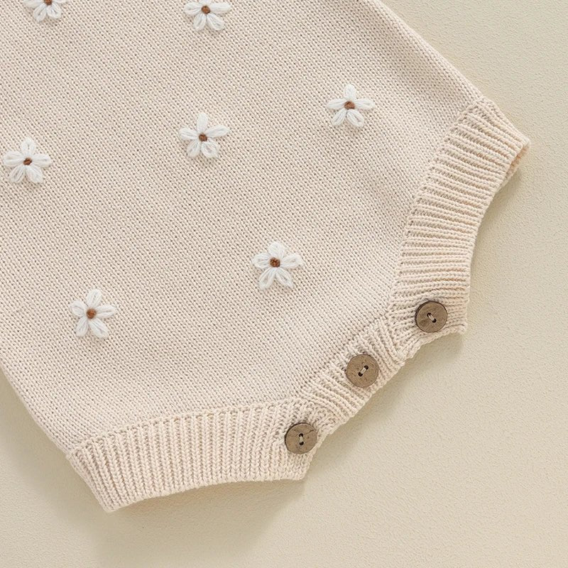 Dainty Flowers Sweater Onesie - The Ollie Bee