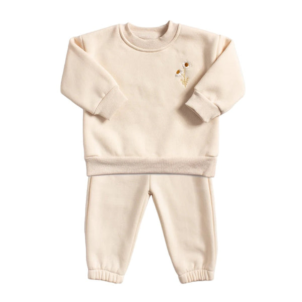 Daisy Embroidered Jogger Set - The Ollie Bee