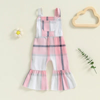 Flannel Flare Pant Overalls - The Ollie Bee