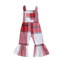 Flannel Flare Pant Overalls - The Ollie Bee