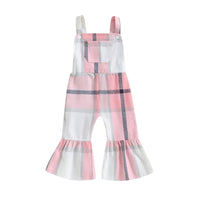 Flannel Flare Pant Overalls - The Ollie Bee