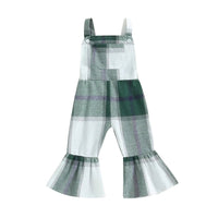 Flannel Flare Pant Overalls - The Ollie Bee