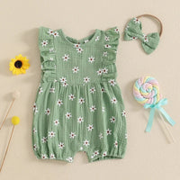 Floral Fly Sleeve Shortsie - The Ollie Bee