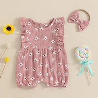 Floral Fly Sleeve Shortsie - The Ollie Bee