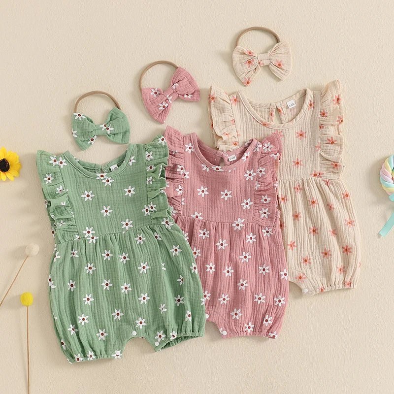 Floral Fly Sleeve Shortsie - The Ollie Bee