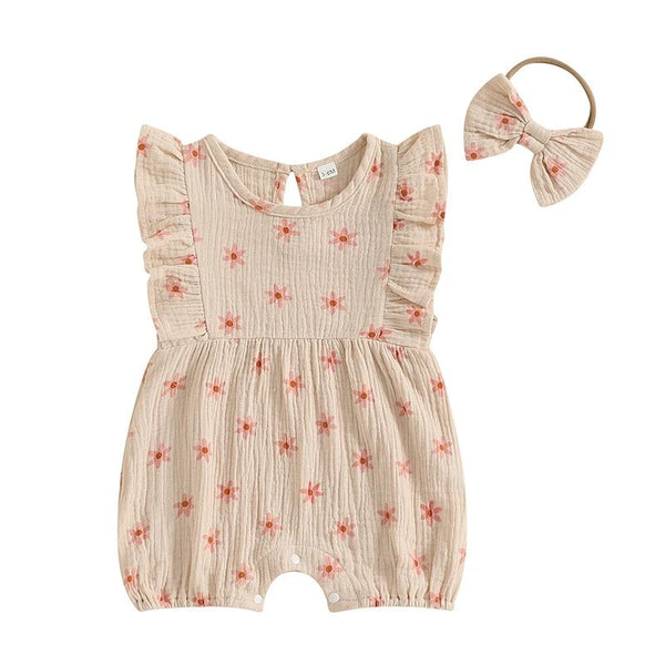 Floral Fly Sleeve Shortsie - The Ollie Bee