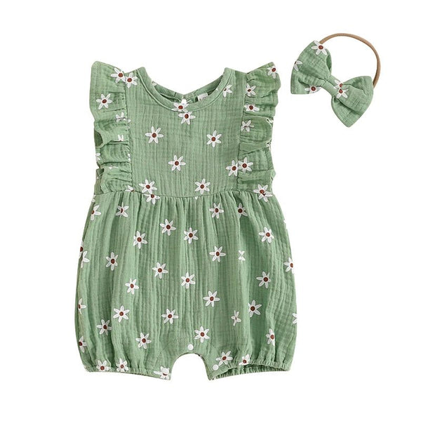 Floral Fly Sleeve Shortsie - The Ollie Bee