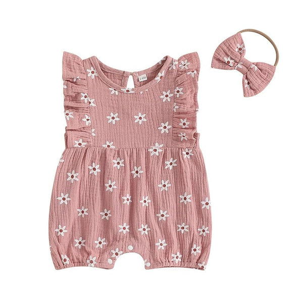 Floral Fly Sleeve Shortsie - The Ollie Bee