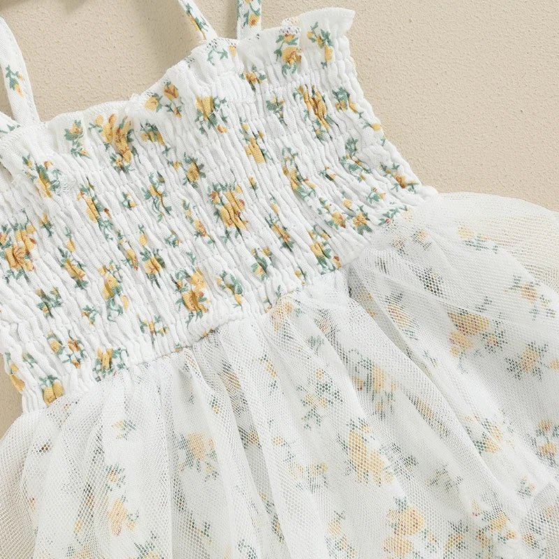 Floral Tulle Onesie and Headband - The Ollie Bee