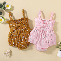 Flower & Dot Bow Onesie - The Ollie Bee