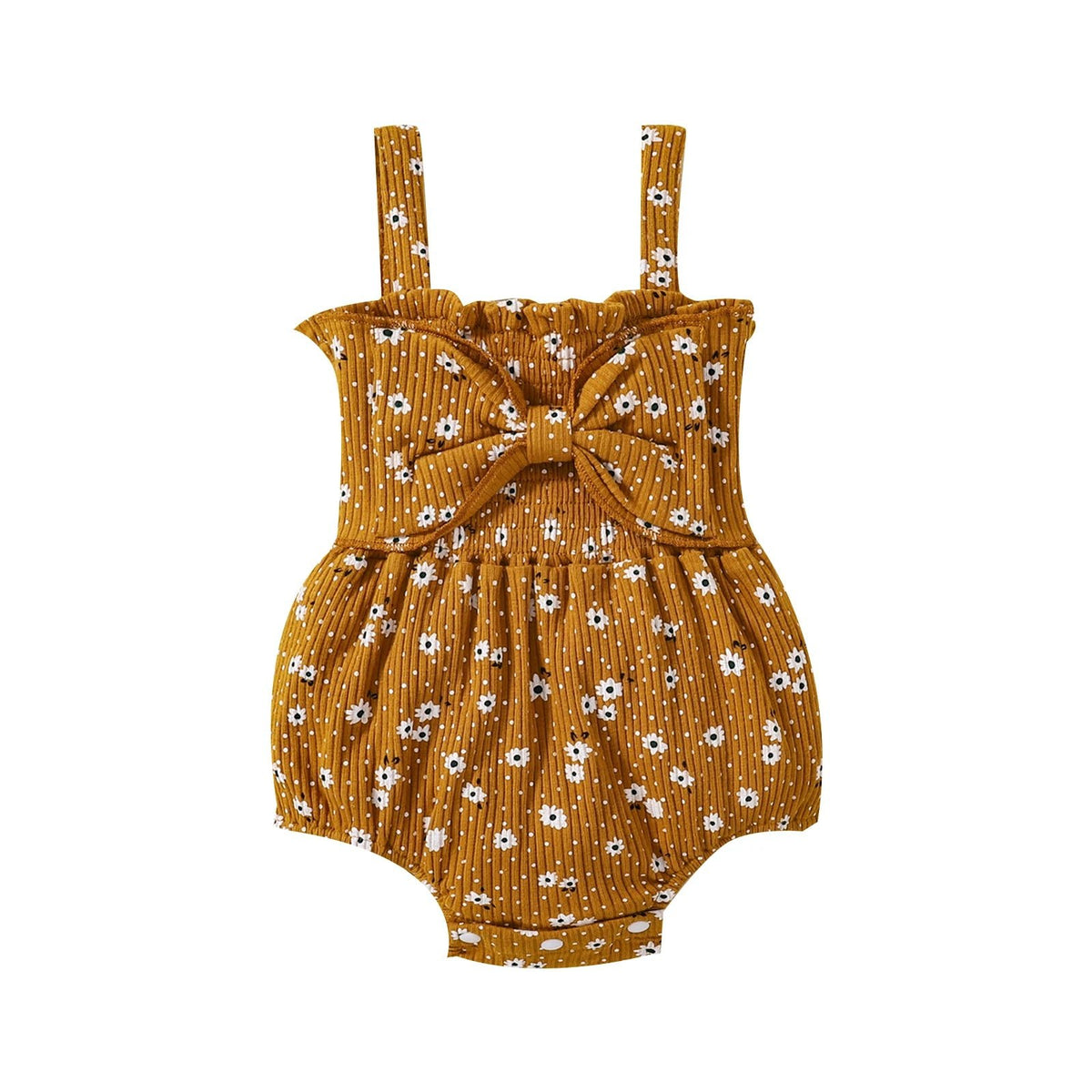 Flower & Dot Bow Onesie - The Ollie Bee