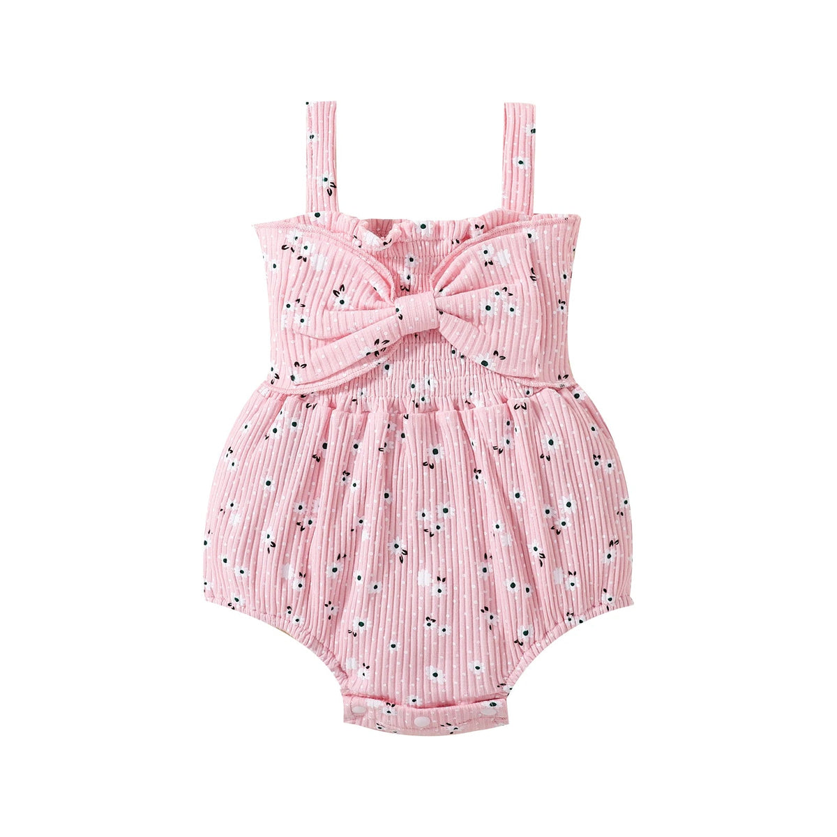 Flower & Dot Bow Onesie - The Ollie Bee