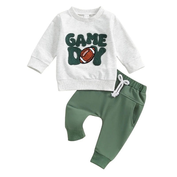 Game Day Embroidered Sweatsuit - The Ollie Bee