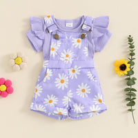 Gerber Daisy Overalls Set - The Ollie Bee