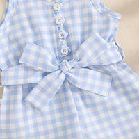 Gingham Ruffle Romper - The Ollie Bee
