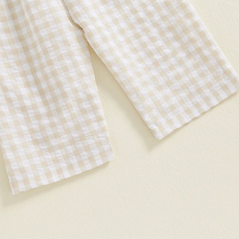 Gingham Smocked Jumpsuit - The Ollie Bee