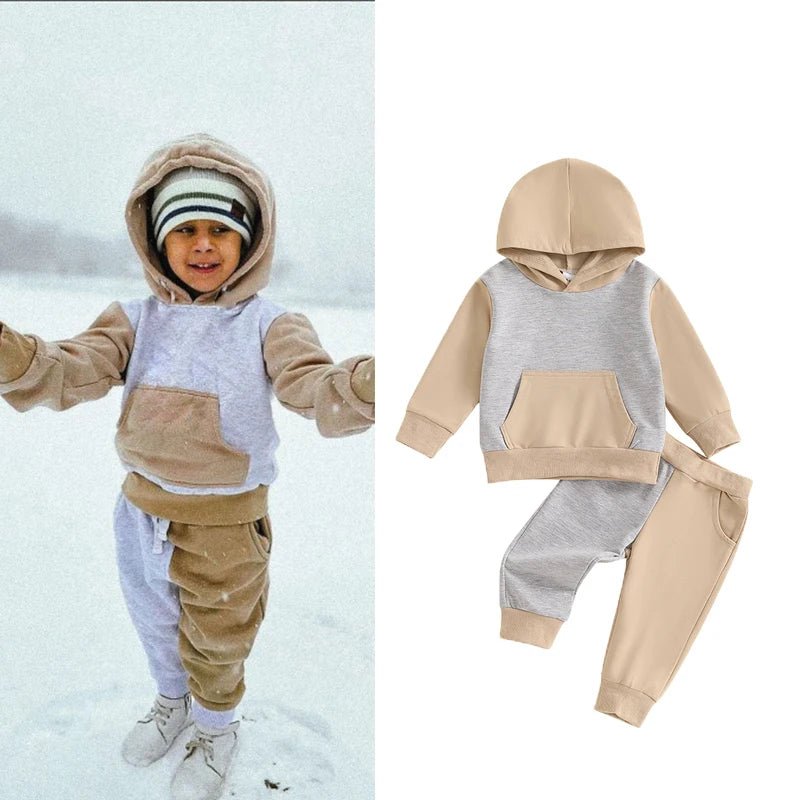 Greige Hoodie Set - The Ollie Bee