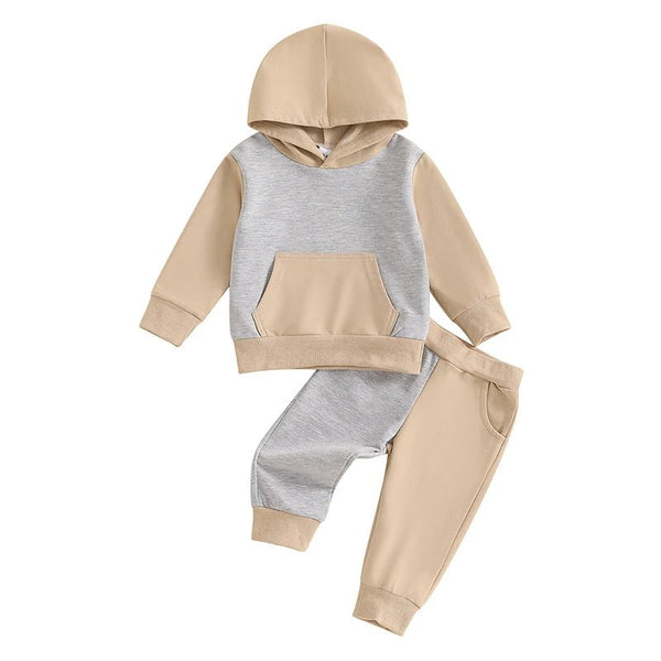 Greige Hoodie Set - The Ollie Bee