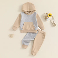 Greige Hoodie Set - The Ollie Bee