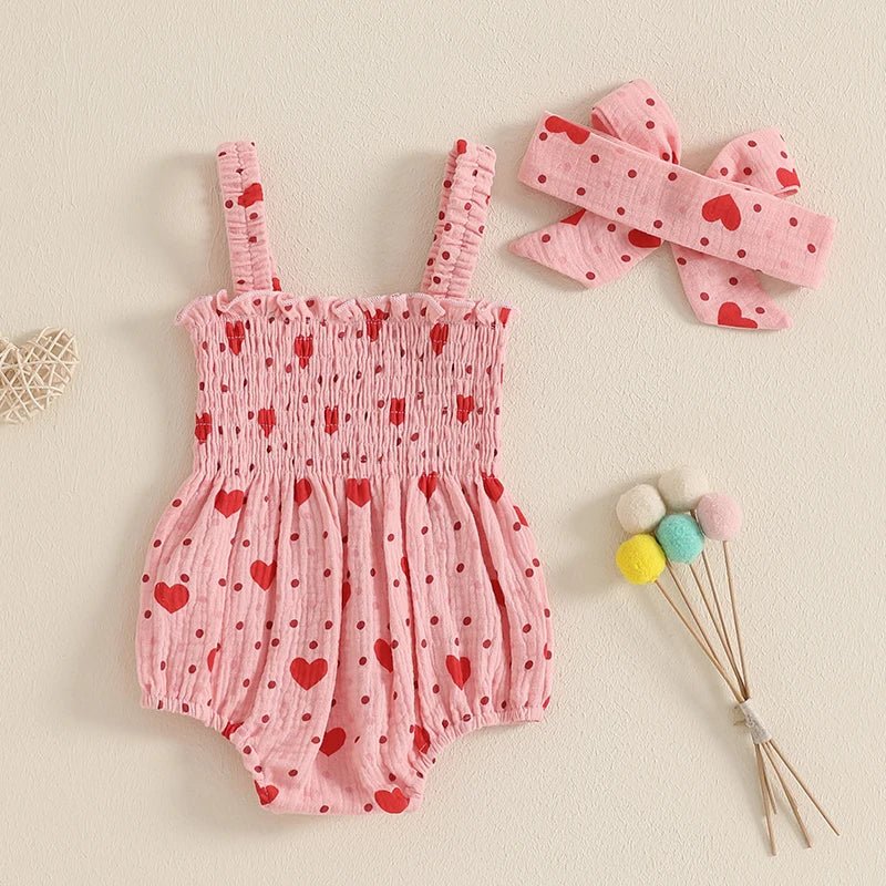 Hearts & Dots Onesie - The Ollie Bee