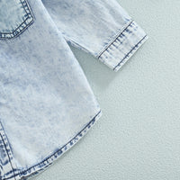 Hooded Denim Overshirt (Fast Ship) - The Ollie Bee